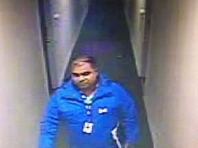 Security camera image of man wanted in Sexual Assault investigation released by Toronto Police. A man has since been charged. (police handout photo)