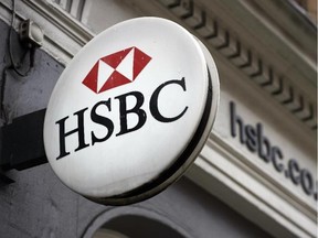 A HSBC bank logo.