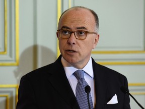French Interior minister Bernard Cazeneuve gives a press conference on November 20, 2016 in Paris. Police have broken up a terror ring plotting an attack in France after arresting seven suspects in Strasbourg and Marseille, Cazeneuve said on November 21, 2016. (BERTRAND GUAY/AFP/Getty Images)