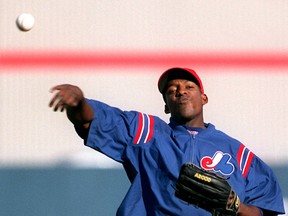 Montreal Expos star outfielder Vladimir Guerrero works out at JetForm Park in Ottawa in 2004. (Postmedia)