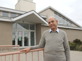 Dr. Mohamed Bayoumi stands in front of the Islamic Centre of Kingston, in Kingston, Ont. on Thursday, Nov. 17, 2016. He has been named as the winner of the annual YMCA of Kingston's Peace Medal for his efforts to bridge the gap between Muslims and non-Muslims. Michael Lea The Whig-Standard Postmedia Network