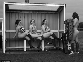 Cardiff University ladies' rugby team are pictured in this photo from their promotional calendar. (Handout/Postmedia Network)