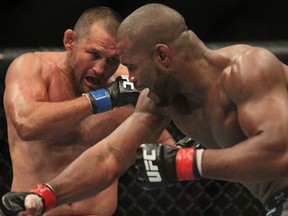 Dan Henderson (left) and Rashad Evans at UFC at the MTS Centre in Winnipeg. Saturday, June 15, 2013.