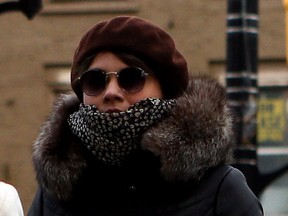 Dellen Millard's ex-girlfriend Christina Nougda arrives at the John Sopinka courthouse in Hamilton on Tuesday, November 22, 2016. (Dave Abel/Toronto Sun)