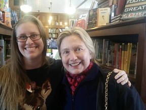 Jessica Wick bumped into Hillary Clinton at a New York bookstore and posted the photo to Facebook. (Facebook.com/JessicaWick)