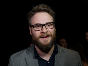 Seth Rogen speaks to the media in Montreal on Friday, July 25, 2014 prior to receiving his award for comedy director of the year at the Just for Laughs awards show. (Postmedia Network file photo)