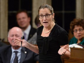 International Trade Minister Chrystia Freeland answers a question during question period in the House of Commons on Parliament Hill in Ottawa on Monday, November 21, 2016. THE CANADIAN PRESS/Adrian Wyld