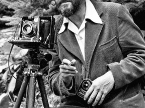 American photographer Ansel Adams at work.