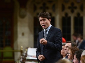 Prime Minister Justin Trudeau answers a question during question period in the House of Commons on Parliament Hill in Ottawa on Tuesday, November 22, 2016. (THE CANADIAN PRESS/Adrian Wyld)