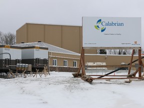 The new Calabrian Corporation sulphur dioxide production plant in Hallnor Road is currently the anchor operation for the new Timmins industrial rail park in the city’s East End. Higher levels of government have contributed $5 million to pay for the park and the city said it hopes to expand and bring in more industry.