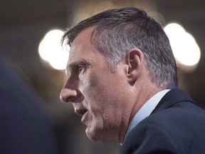 Conservative leadership candidate Maxime Bernier speaks during the Conservative leadership debate in Saskatoon, Wednesday, November 9, 2016. THE CANADIAN PRESS/Liam Richards