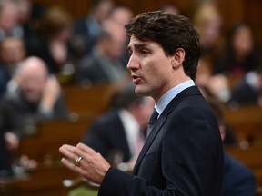 Prime Minister Justin Trudeau answers a question during question period in the House of Commons on Parliament Hill in Ottawa on Tuesday, November 22, 2016. (THE CANADIAN PRESS/Adrian Wyld)
