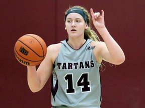 Brett Fischer and the Wallaceburg Tartans are seeded No. 2 for the OFSAA 'AA' girls basketball championship in Belle River. (MARK MALONE/The Daily News)