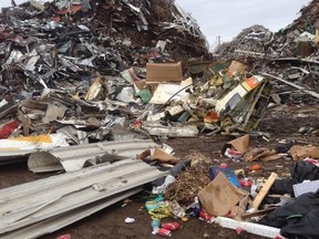 Searchers tracked an emergency distress signal coming from a plane to this London scrapyard. (Cival Air Search and Rescue Association photo)