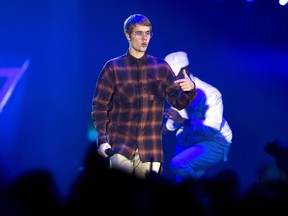 Justin Bieber performs live at the Wizink Center November 23, 2016 in Madrid, Spain. (DyD Fotografos/Future Image/WENN.com)