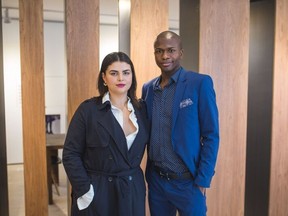 Just one week after tying the knot in July, Ishac and Tania purchased their first home — a one-bedroom plus den suite in the new Scoop condo.