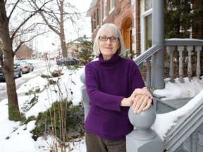 Earl Street resident and landlord Danielle Aird says an award for well-behaved tenants could help reduce unruly behaviour in the Queen's University neighbourhood. She is pictured on Earl Street in Kingston on Thursday. (Elliot Ferguson/The Whig-Standard)
