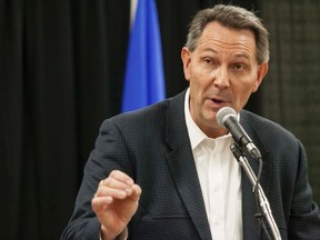 Vermilion-Lloydminster MLA Richard Starke speaks to his constituents about his vision for the Progressive Conservative Party of Alberta, at Lloydminster Exhibition Grounds on Saturday, Nov. 12. Taylor Hermiston/Vermilion Standard/Postmedia Network.