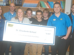 St. Elizabeth Catholic School in Wallaceburg received a $2,900 grant through the Best Buy School Tech Grant Program. The funds will be used to purchase robotics equipment for the school’s new First Lego League Robotics extra-curricular program.