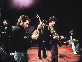 The Band in a scene from The Last Waltz. The group was made up of four Canucks -- singer-guitarist Robbie Robertson, singer-bassist Rick Danko, singer-pianist Richard Manuel and organist Garth Hudson -- and lone American singer-drummer Levon Helm.