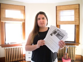 Suze Morrison is a member of the citizen advisory committee that authored an anti-carding petition and pushed it forward to city council. (DEREK RUTTAN, London Free Press)