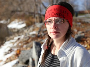 Quinte West resident Jaime Wilson is collecting donations to purchase medical kits to send to North Dakota, where members of the Standing Rock Sioux and their supports have clashed with police resulting in hundreds of injured.  Tim Miller/Belleville Intelligencer/Postmedia Network