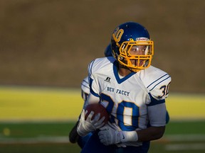 Chuba Hubbard has made his mark locally as a football player with Bev Facey High School but he has legitimate track ability as a sprinter. (Greg Southam)