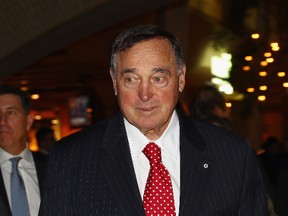 Frank Mahovlich walks the red carpet prior to the 2016 Hockey Hall of Fame induction ceremony at the Hockey Hall Of Fame & Museum on Nov. 14, 2016. (Bruce Bennett/Getty Images)