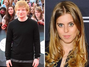 Ed Sheeran and Princess Beatrice. (Postmedia Network/WENN.COM)