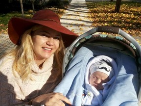 Susana Dumitru poses with her infant son, George, in this photo posted to Facebook on November 7, 2016.