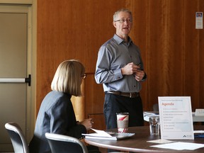 University of Guelph planning professor Wayne Caldwell speaks at a workshop on rural health in Kingston on Monday. (Elliot Ferguson/The Whig-Standard)