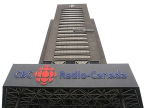 The tower at CBC-Radio-Canada building photographed in Montreal on April 26, 2012. (Marie-France Coallier/Postmedia Network)