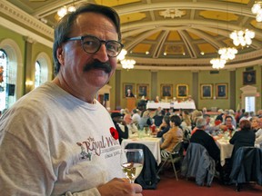 Lubomyr Luciuk is a member of the Royal Winers, who hosted the Judgement of Kingston, a wine-tasting event held at City Hall on Nov. 5.