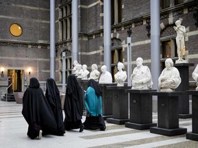 Women wearing niqab visit the Senate on November 23, 2016 in the Hague, the Netherlands.  AFP PHOTO / ANP / STR / Netherlands OUTSTR/AFP/Getty Images