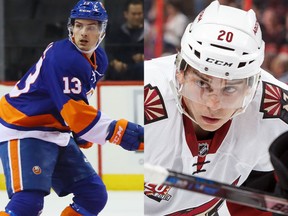 Mathew Barzal (Islanders) and Dylan Strome (Coyotes) will lead Canada's world junior squad. (Getty Images)