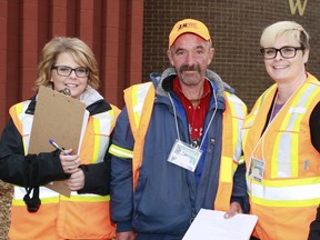 Jena Lyons, Patrick Brady, and Jen Spencer took part in the Point-in-Time Homelessness Count in Grande Prairie in 2016.
Supplied