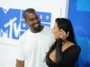 Kanye West with wife Kim Kardashian. (Ivan Nikolov/WENN.com)