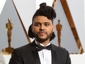 The Weeknd at the 88th annual Academy Awards at the Dolby Theatre on Feb. 28, 2016. (FayesVisino/WENN.com)