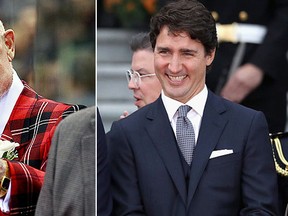 Don Cherry, left, and Prime Minister Justin Trudeau are pictured in these file photos. (Getty Images)
