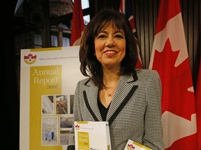 Ontario auditor general Bonnie Lysyk delivers her annual report to the government at Queen's Park on Wednesday, November 30, 2016. (Michael Peake/Toronto Sun)