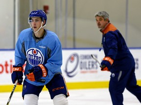Ryan Nugent-Hopkins says he's putting a lot of pressure on himself to score. (Larry Wong)