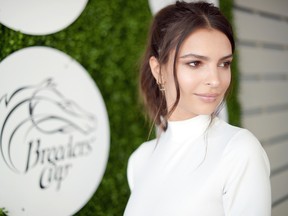 Actress Emily Ratajkowski at the 2016 Breeders' Cup World Championships at Santa Anita Park on November 5, 2016 in Arcadia, California. (Photo by Charley Gallay/Getty Images for Breeders' Cup)