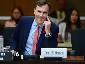 Finance Minister Bill Morneau appears at Commons committee to discuss the Fall Economic Statement.