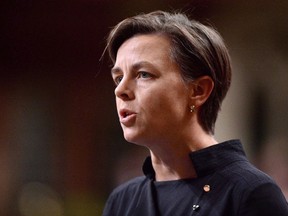 Kellie Leitch answers a question during Question Period in the House of Commons, Monday, Sept. 15, 2014 in Ottawa. THE CANADIAN PRESS/Sean Kilpatrick