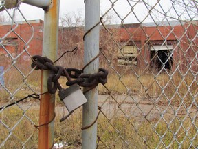 There are signs legal issues over the ownership of the former Holmes Foundry site in Point Edward may have reached a resolution. The land has sat vacant since the foundry closed in the late 1980s.  (Paul Morden/Sarnia Observer)