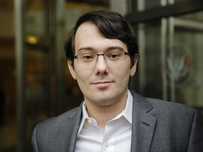 Martin Shkreli, former Chief Executive Officer of Turing Pharmaceuticals LLC, exits federal court on May 3, 2016 in the Brooklyn borough of New York City.  (Photo by Eduardo Munoz Alvarez/Getty Images)