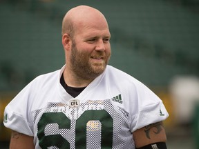 Justin Sorensen proposed to his fiancee after an Eskimos game this season.  (Shaughn Butts)