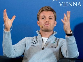 Formula One World champion Germany's Nico Rosberg gives a press conference where he announced to end his F1 career during FIA Prize Giving Gala at the Hofburg palace in Vienna, Austria on December 2,2016. (JOE KLAMARJOE KLAMAR/AFP/Getty Images)