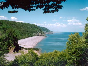 Pangburn Beach along the Fundy Trail Parkway in St. Martins, New Brunswick. (Photo courtesy of Fundy Trail)
