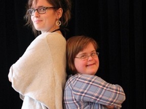 Anna Sudac, left, and Anna Gervais star in the H'art Centre play The Secret Life of Natalie. Submitted photo